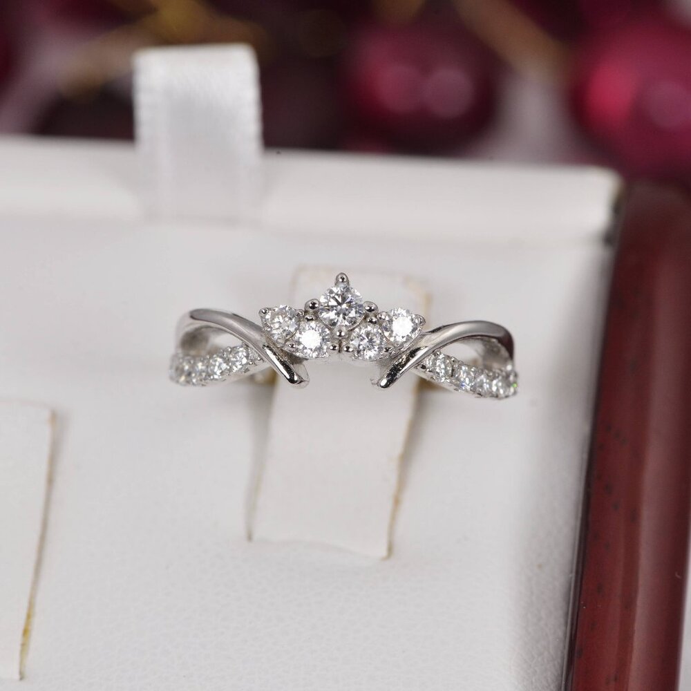 Certified Moissanite Ring Guard Enhancer Band Ring 925 - Picture 15 of 16